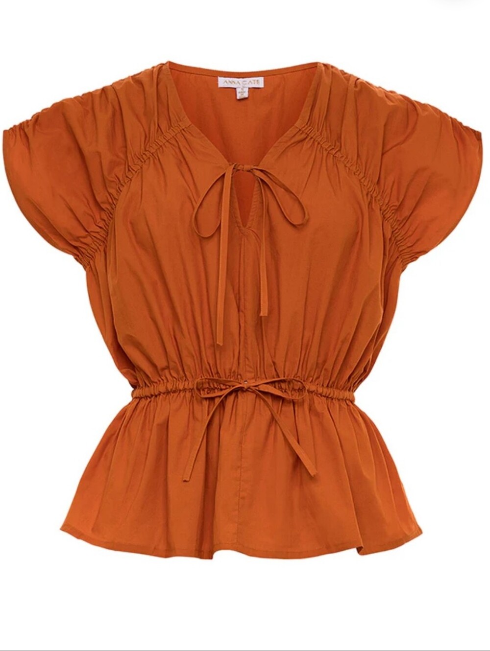 Anna Cate Camille Blouse In Gold Flame